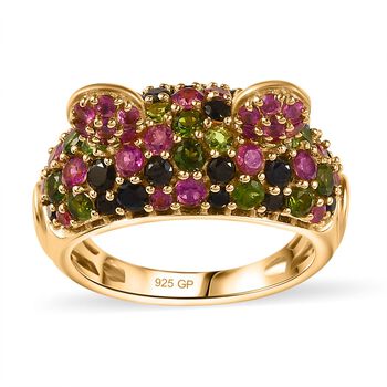 GP Italian Garden Kollektion- Rhodolith Granat, schwarzer Spinell, Chromdiopsid und blauer Saphir - 4,27 ct.