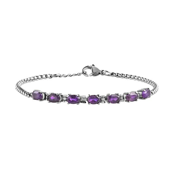 Subtiles afrikanisches Amethyst-Armband image number 0