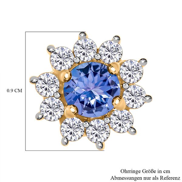 Masoala Saphir und Zirkon-Ohrringe - 1,42 ct. image number 4