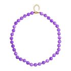 Lila Quarzit Halskette ca. 45 cm 316L Edelstahl, ca., vergoldet 296.00 ct