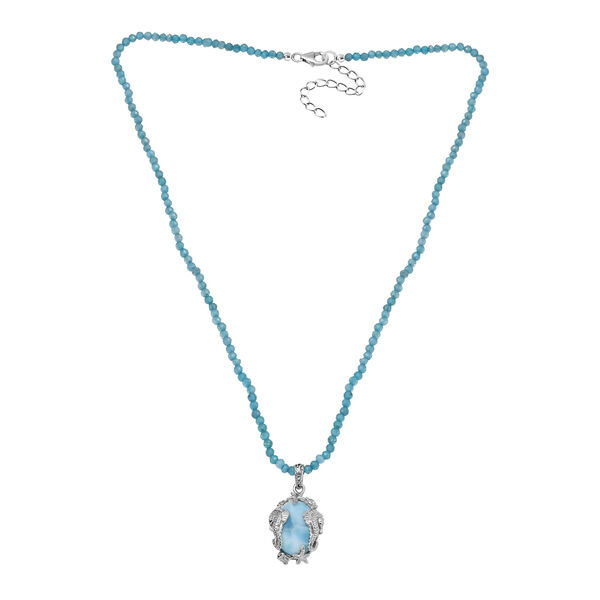 AA Larimar und Apatit Anh&auml;nger mit 45cm Kette - 82 ct. image number 4