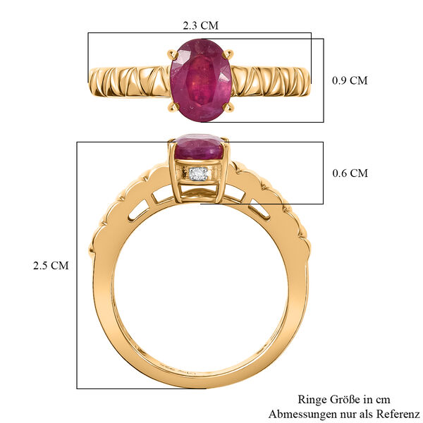 D'Joy afrikanischer Rubin und Diamant Ring - 1,84 ct. image number 6