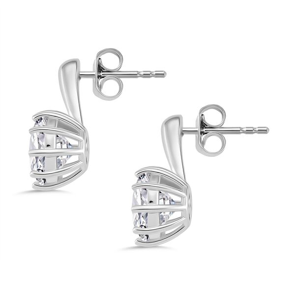 Moissanit Ohrringe 925 Silber rhodiniert ca. 5,16 ct. image number 3