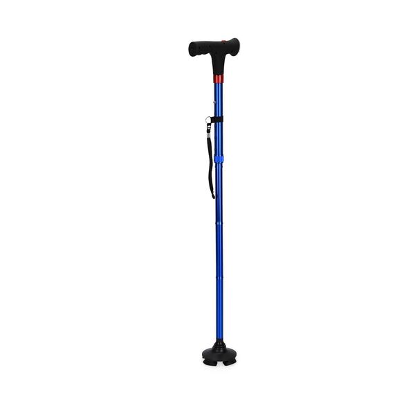 Klappbarer Smart-Walking-Stick mit drehbarem LED-Frontlicht, blau image number 9