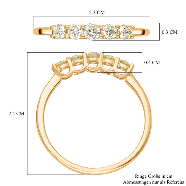 LUXORO Nat&uuml;rlicher, gelber Diamant SI SGL zertifizierter Ring - 0,50 ct. image number 6