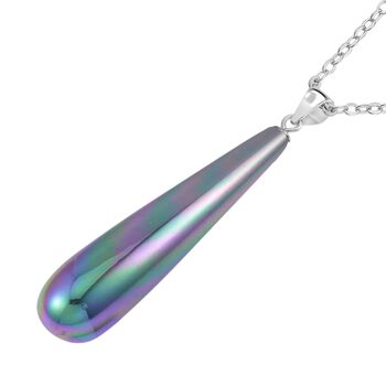 Pfauenfarbes Muschelkernperle-Schmuckset