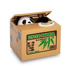 Münzstehlende Panda Spardose, Größe 12x10x9 cm, 2xAA (Batterien nicht inkl.) image number 0