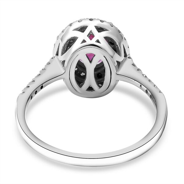 AAA Nat&uuml;rlicher Mosambik-Rubin und wei&szlig;er Diamant-Ring, 585 Wei&szlig;gold  ca. 1,94 ct image number 5