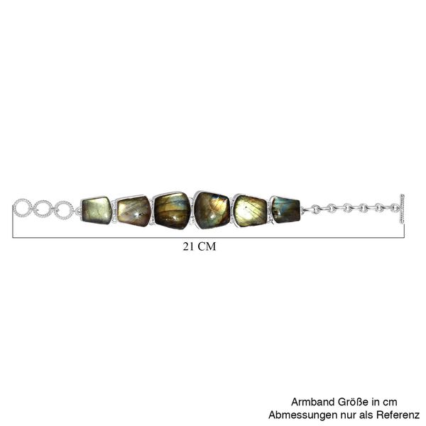 Labradorit Armband, ca. 19 cm, 925 Silber ca. 113.40 ct image number 5