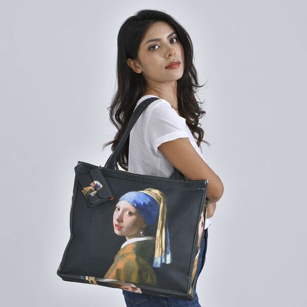 2er Set Shopper und Geldbörse - Mädchen mit dem Perlenohrring image number 11