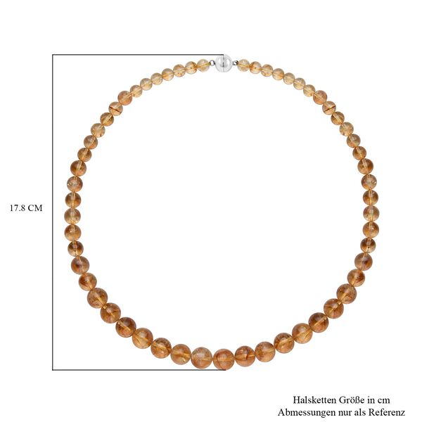 8-12mm Citrin 50cm Halskette - 319 ct. image number 6