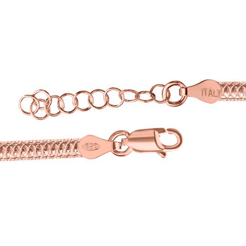 Fischgr&auml;ten-Armband in ros&eacute;vergoldetem Silber