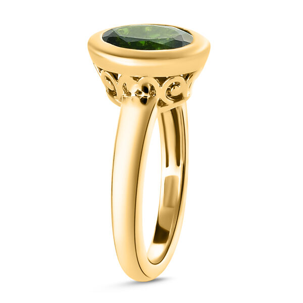 Nat&uuml;rlicher Chromdiopsid-Ring, 925 Silber Gelbgold Vermeil  ca. 1,76 ct image number 5