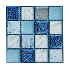 20er-Set - Mosaik-Wandaufkleber, Blau-Weiß image number 0
