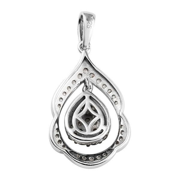 Alexandrit und Zirkon Anhänger 925 Silber platiniert ca. 0,83 ct image number 5