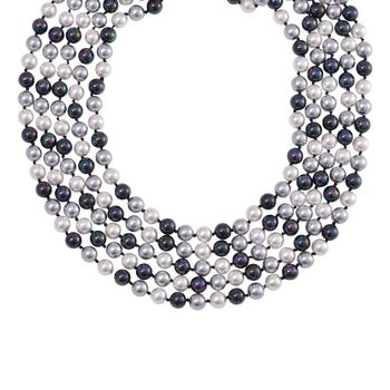 Rosa Muschelkernperle Kette 255 cm