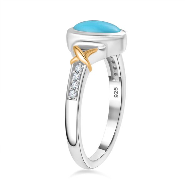 AA Sleeping Beauty T&uuml;rkis Schmuckset 925 Silber Zweifarbige Beschichtung ca. 1,64 ct. image number 5