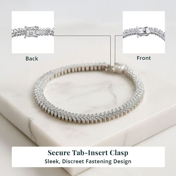 LUXURIANT SI-GH Labor Baguette Diamant 18,5cm Armband - 4 ct. image number 5