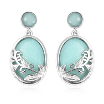 Amazonit Ohrringe Edelstahl ca. 31,30 ct