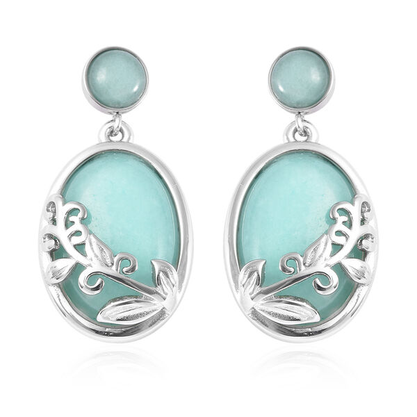 Amazonit Ohrh&auml;nger Edelstahl ca. 31,30 ct&nbsp;