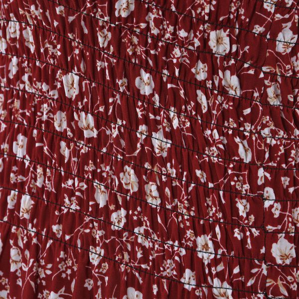 Gesmoktes Neckholder-Kleid, One Size, Rot image number 4