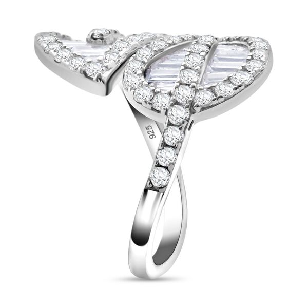 Lustro Stella Weißer Zirkonia Ring 925 Silber rhodiniert (Größe 21.00) image number 3