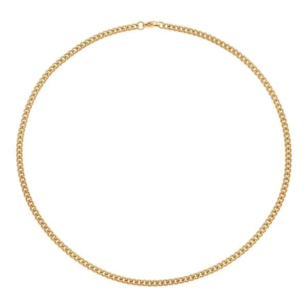 3er Set - Kugelkette 40 cm,  Gliederkette 45 cm, Ankerkette 55 cm, Edelstahl, Goldfarben image number 6