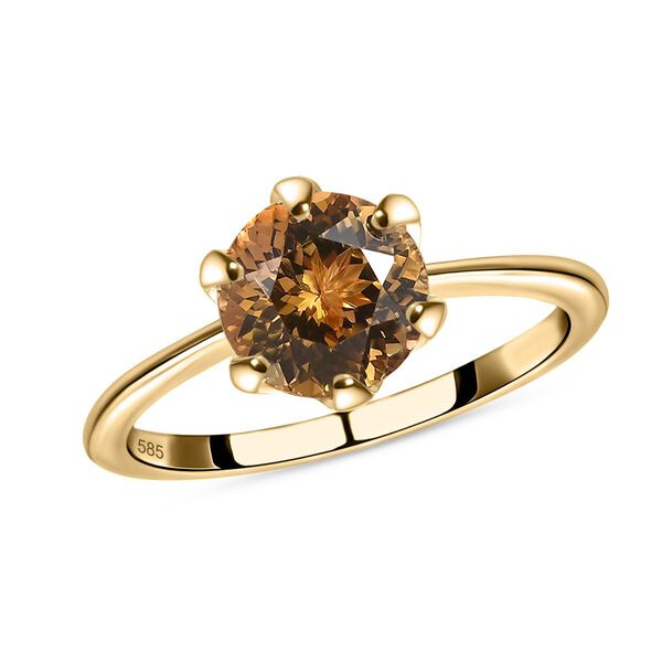 AA nat&uuml;rlicher, goldener Tansanit-Ring - 1,52 ct. image number 4