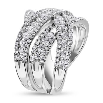 LUSTRO STELLA wei&szlig;er Zirkonia-Ring - 3,41 ct.