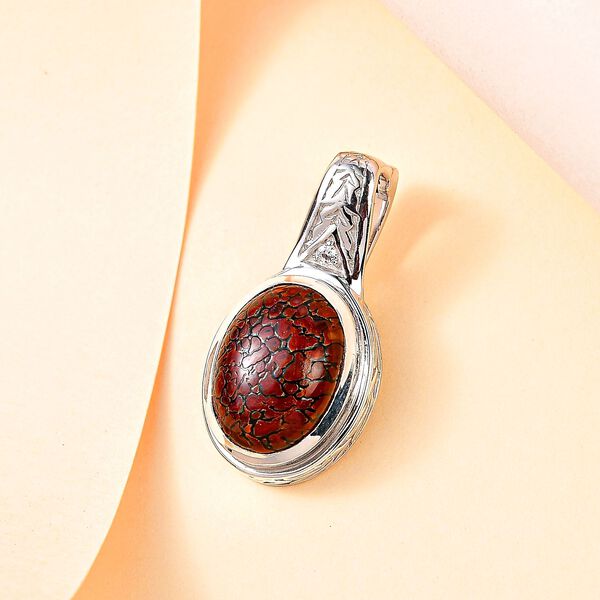 AAA Koprolith und Zirkon Anhänger - 5,32 ct. image number 2