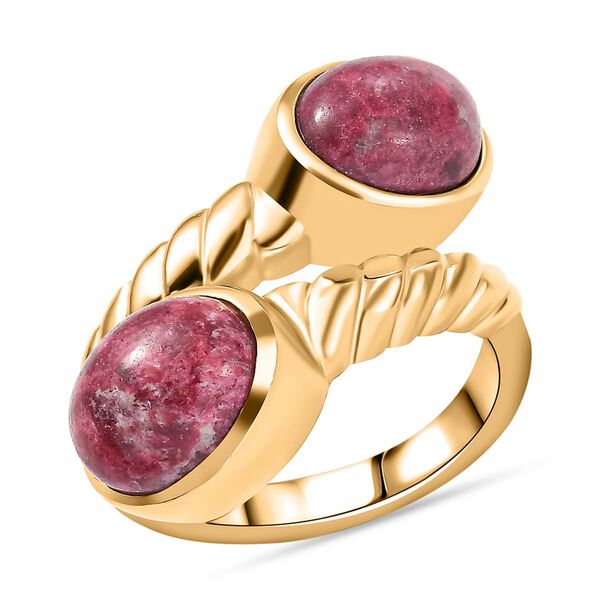 AA Norwegischer Thulit Ring Goldfarben (Gr&ouml;&szlig;e 18.00) ca. 4.56 ct image number 4