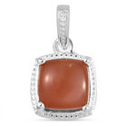 Pfirsich Mondstein Anhänger 925 Silber ca. 2,97 ct