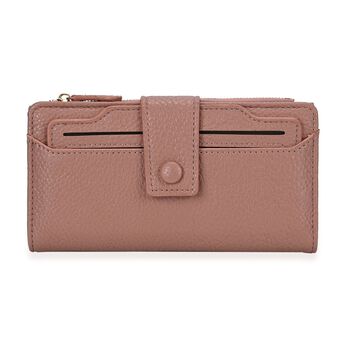 Brieftasche mit RFID-Schutz, 18x3x9cm, Rosa