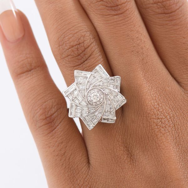 LUXURIANT DIAMANT - Lab Grown Diamant SI-GH Ring 925 Silber rhodiniert (Größe 18.00) ca. 1,00 ct image number 3