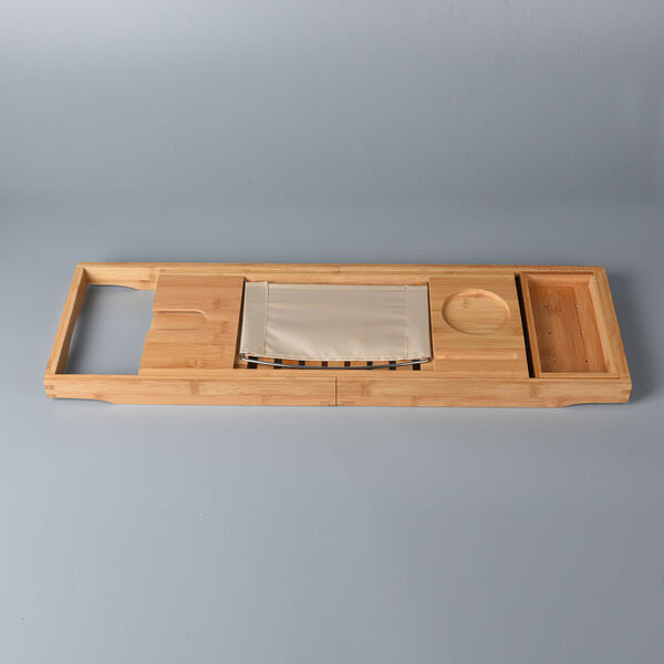 Badewanne Caddy Ablage aus Bambus, Braun