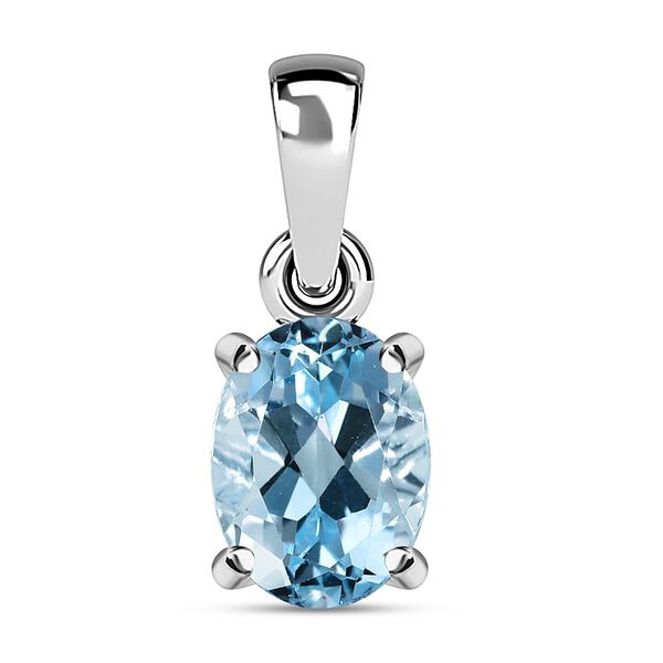 Himmelblauer Topas-Anh&auml;nger, 925 Silber ca. 1.47 ct
