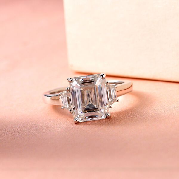 88 Facetten Moissanit-Ring, ca. 3,90 ct image number 2