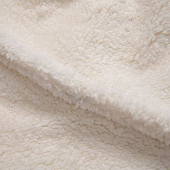 Kuschelige 3-in-1 Sherpa M&uuml;tze, Schal und Handw&auml;rmer, Wei&szlig;