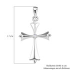 Weißer Diamant Kreuz-Anhänger, 925 Silber image number 4