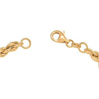 Vintage italienisches Kordel-Armband in vergoldetem Silber