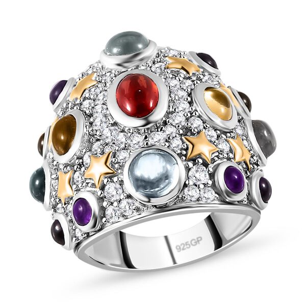 GP Celestial Dream Kollektion- AA Mosambik Granat und Multi-Edelstein-Ring - 7,78 ct. image number 4
