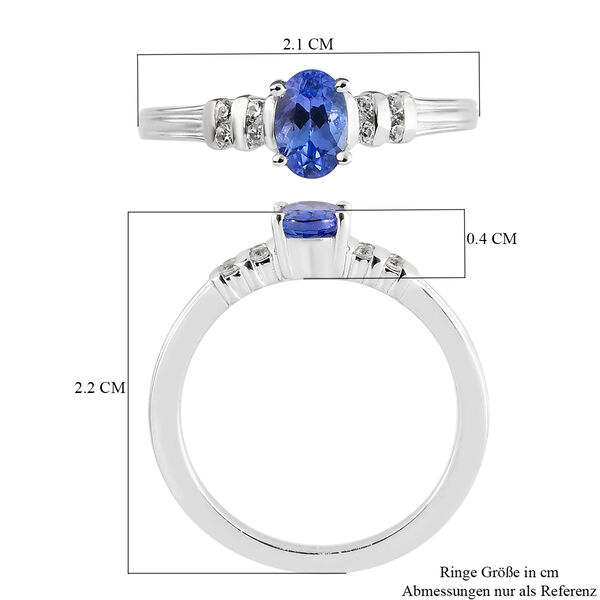 Tansanit und Zirkon Ring - 0,59 ct. image number 7