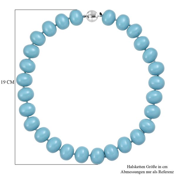 Sleeping Beauty t&uuml;rkisfarbene Muschelkernperle 50cm Halskette image number 6