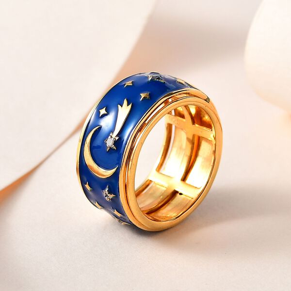 Emaillierter Anti-Stress-Spinning-Ring mit Himmelsk&ouml;rper image number 2