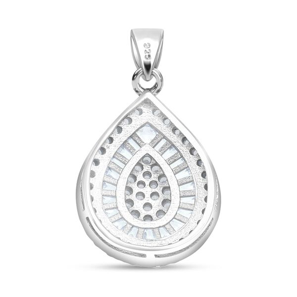 LUSTRO STELLA - Wei&szlig;er Zirkonia Anh&auml;nger 925 Silber rhodiniert image number 4