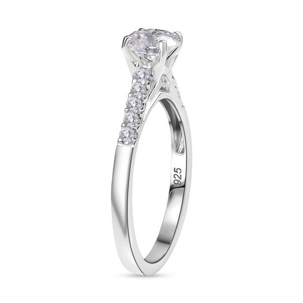 Moissanit Ring 925 Silber rhodiniert (Gr&ouml;&szlig;e 21.00) ca. 1,16 ct image number 5