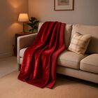 Doppellagige wasserdichte Decke aus Flanell und Sherpa, 150x200 cm, Pink