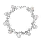 Süßwasser Perle (7.5-8 mm) Armband ca. 19 cm Messing