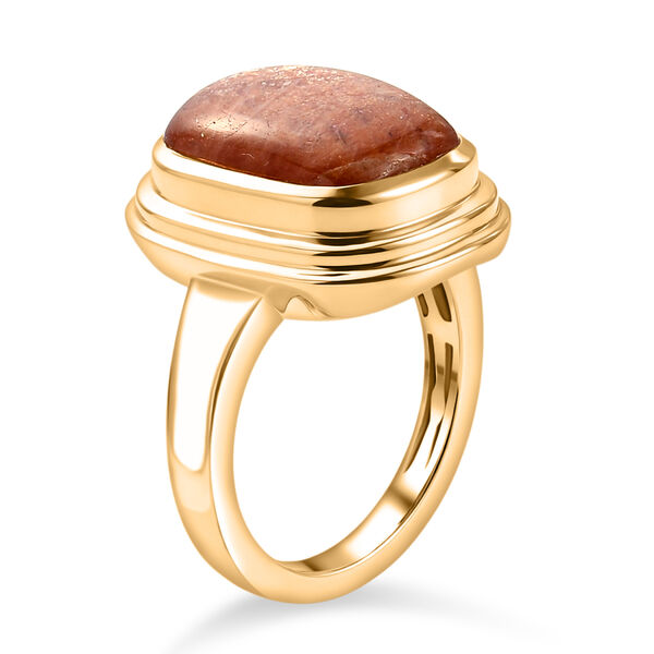 Korevora Sonnenstein Solit&auml;r Ring 925 Silber vergoldet  ca. 6,83 ct image number 5