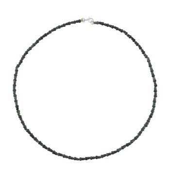 D'Joy nat&uuml;rliche, dunkle Olmek Jadeit 50cm Halskette - 58 ct.